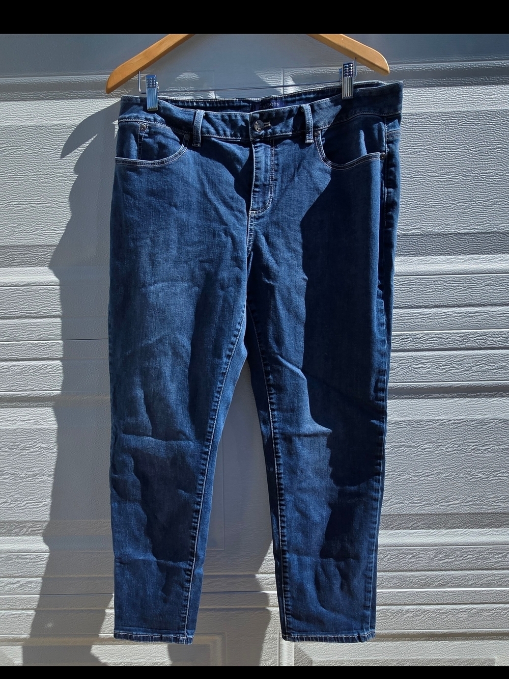 Talbots Women's Slim Straight Jeans in Deep Blue Denim